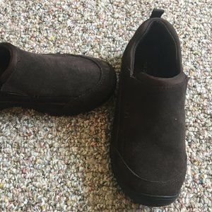 Lands' End, Dk Brown, casual, slip on shoe